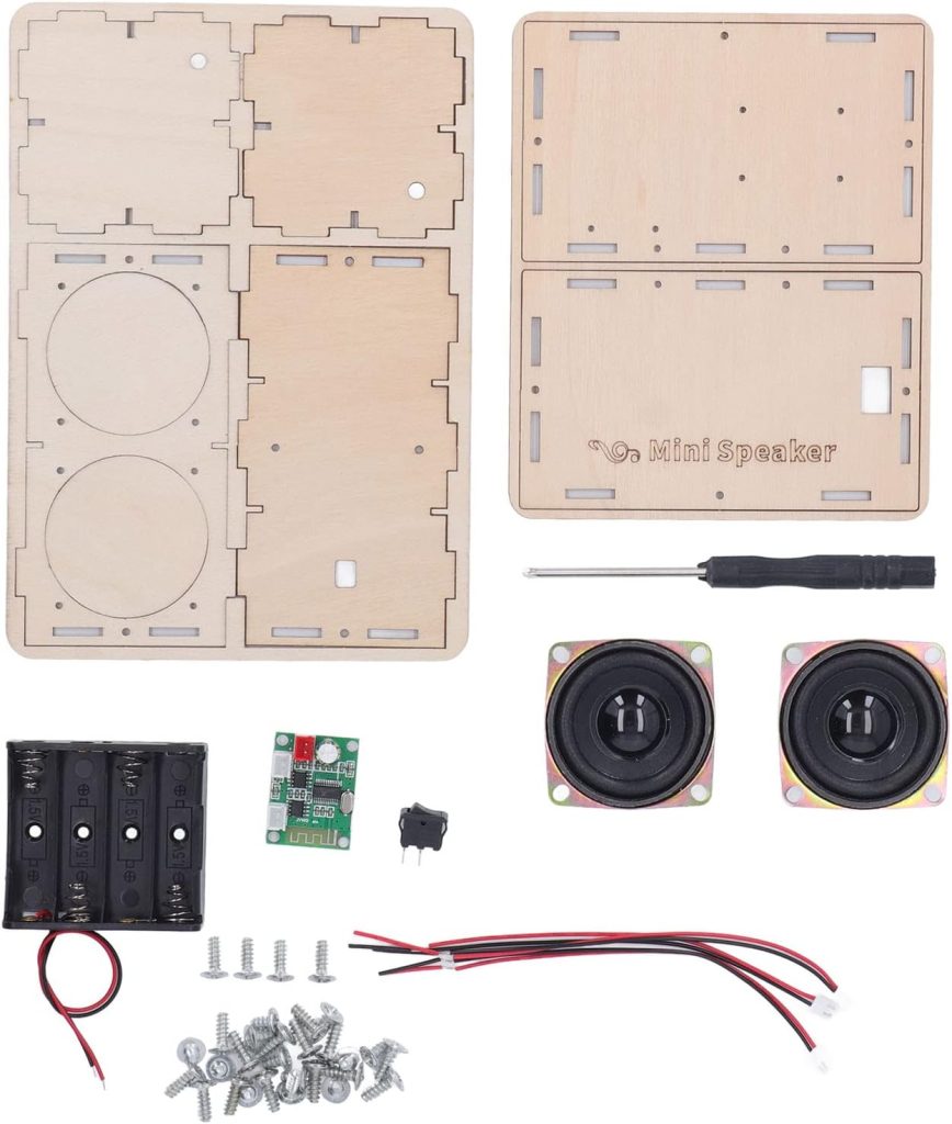 Oubit DIY Speaker Kit, Stereo Surround Non-Toxic Composite Wood DIY Speaker Kit Portable Wooden Box Speaker Bluetooth Sound - Science Experiments and Dry Learning for Kids, Teens and Adults : Electronics