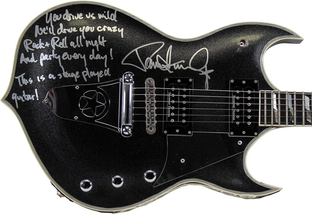 Paul Stanley KISS Signed 2003-2006 Stage Used Silvertone Sovereign Guitar BAS - Beckett Authentication - Guitars