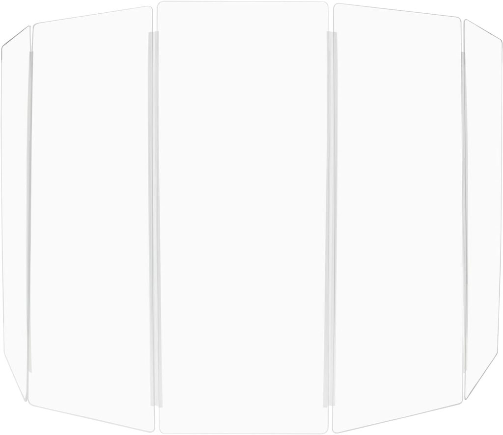 PENNZONI 5ft Drum Shield w/Living Hinges, Comes w/ 5 Drum Panels  Living Hinges, Premium Clear Acrylic Panels, Drum Screen