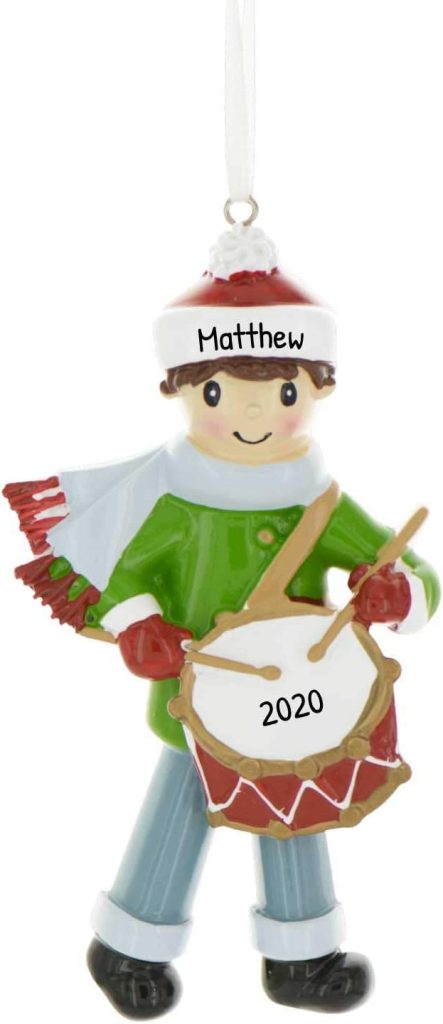 Personalized Little Drummer Boy Ornament 2023 - Drummer Boy Christmas Ornament Drum Ornaments for Christmas Tree Gifts for Drummer Musical Instrument Ornaments Percussion Free Customization