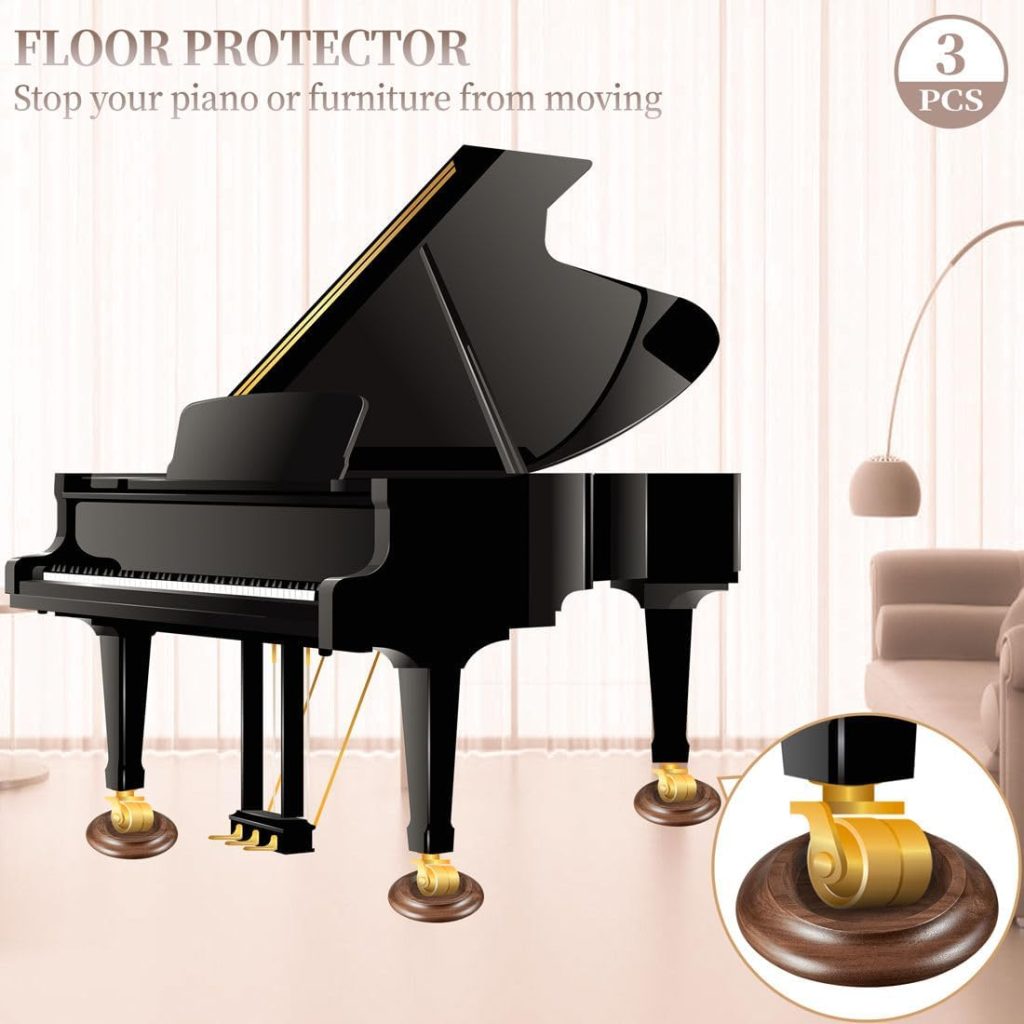 Piano Caster Cups Grand Piano Caster Cups Wood coasters Cups Piano Caster Pads for Grand Piano