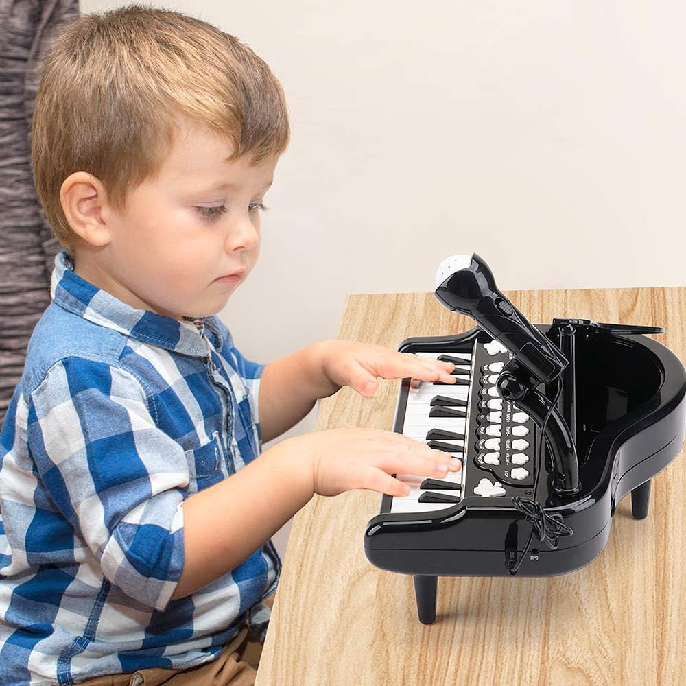 Piano Toy Keyboard for Baby  Toddlers Birthday Gift Toy for 1 2 3 4 Year Old Kids Toy Piano 24 Keys, Black