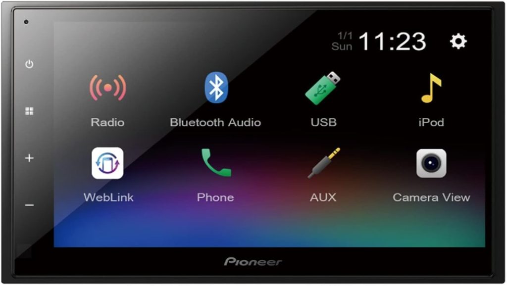 Pioneer 6.8 Double DIN Touchscreen Display, Apple iPhone and Android Music Support, in-Dash Bluetooth USB Digital Multimedia Car Stereo Receiver