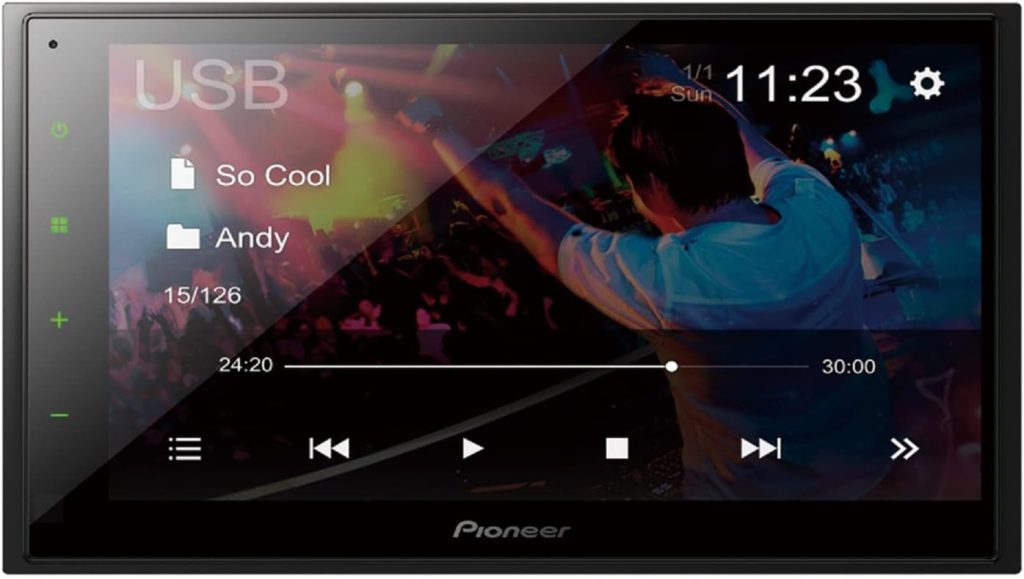 Pioneer 6.8 Double DIN Touchscreen Display, Apple iPhone and Android Music Support, in-Dash Bluetooth USB Digital Multimedia Car Stereo Receiver