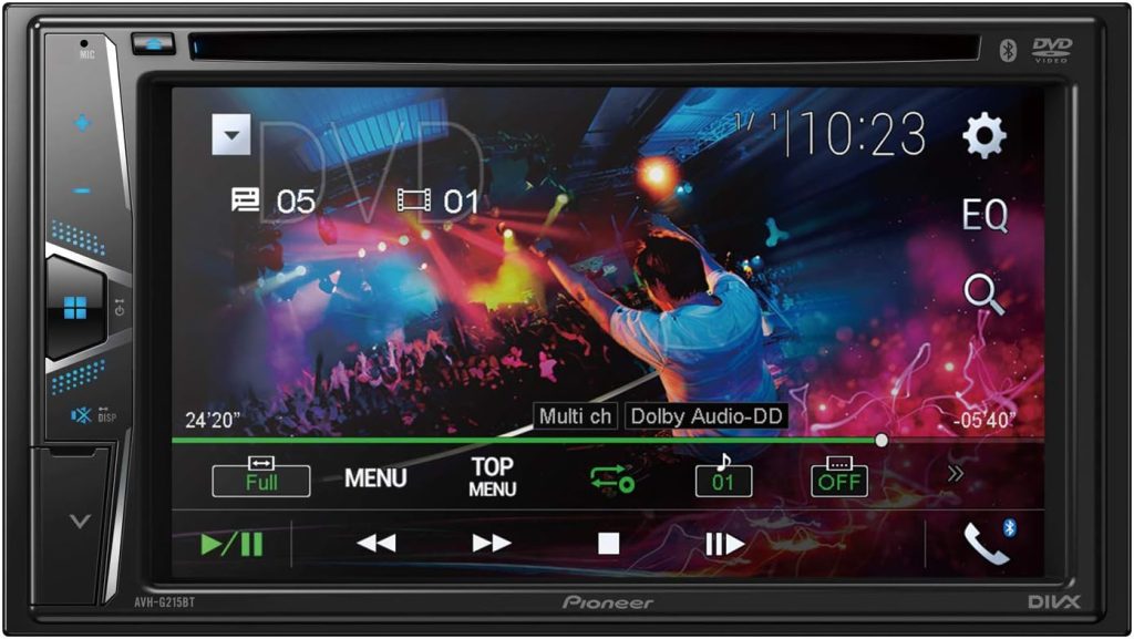 PIONEER AVH-G225BT 2 DIN DVD Multimedia AV Receiver w/ 6.2 Display  Bluetooth