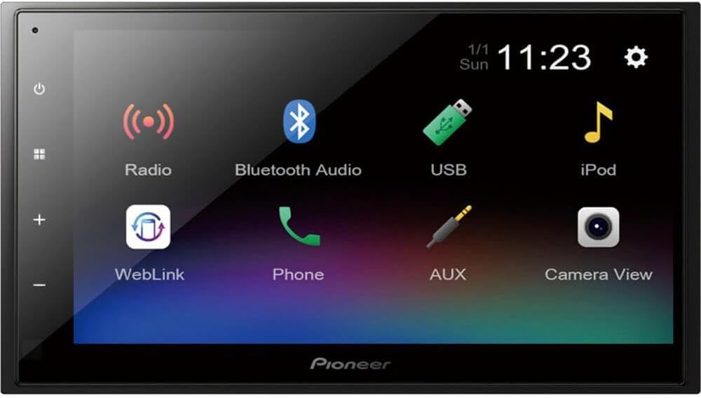 Pioneer DMH-342EX Digital Multimedia Receiver with Weblink, 6.8” Capacitive Touchscreen, Double-DIN, Built-in Bluetooth, Amazon Alexa via App, Backup Camera Compatible
