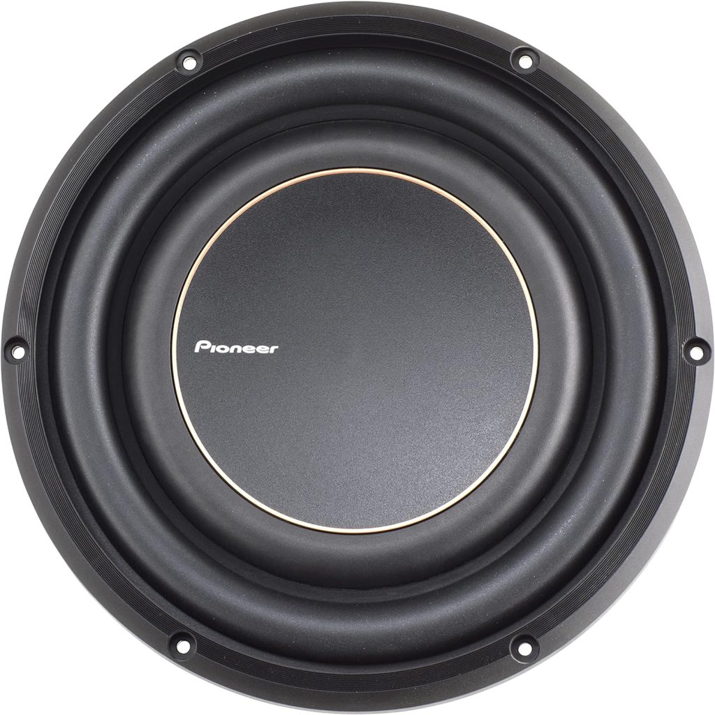 PIONEER TS-D10LS2 - Powerful 10-inch Shallow Subwoofer, 1300 Watts Peak PowerSingle 2 Ohms Voice Coil and Compact Design for Deep Bass,Black