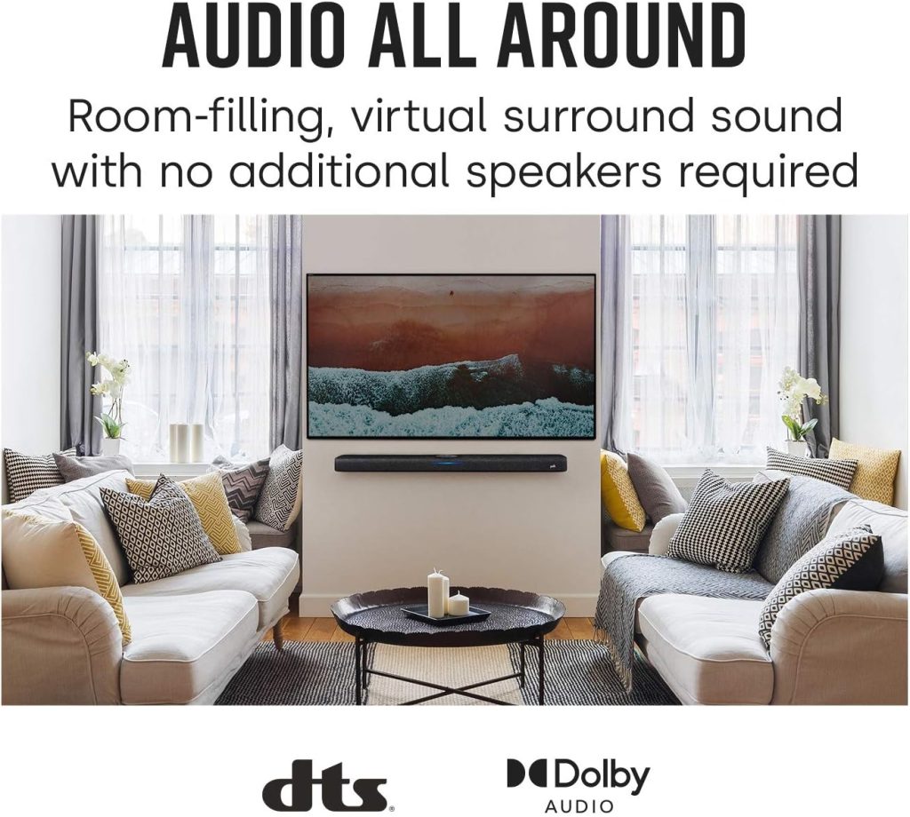 Polk Audio React 7 Wireless Subwoofer - Designed to Add Deep, Impactful Bass to Polk React Soundbar, Bass Adjust EQ, Amazon Alexa Compatible