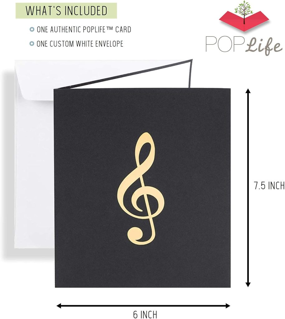 PopLife Grand Piano 3D Pop Up Card for All Occasions - Happy Birthday, Graduation, Fathers Day, Mothers Day, Congratulations, Retirement, Thank You - Musicians, Teachers, Gift for Music Lovers : Cell Phones  Accessories
