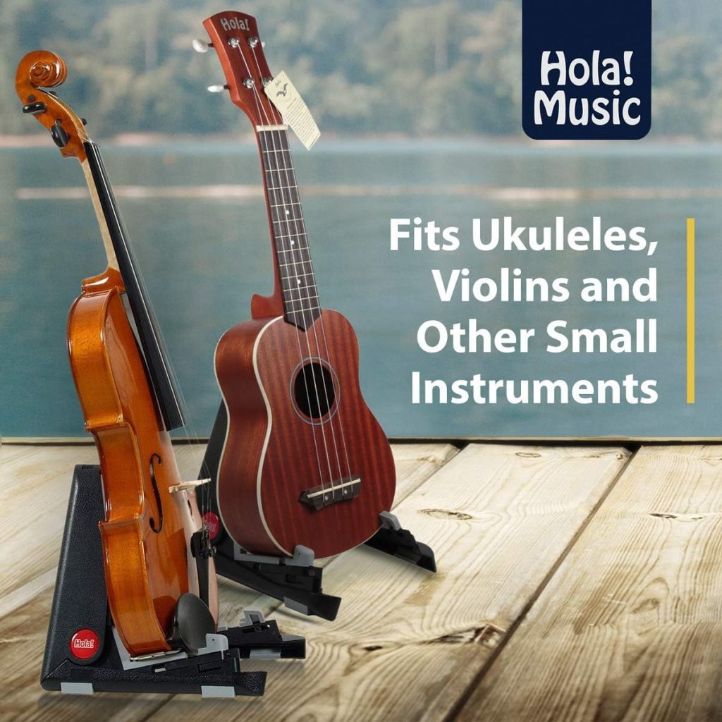 Portable Folding Ukulele Stand by Hola! Music - Black