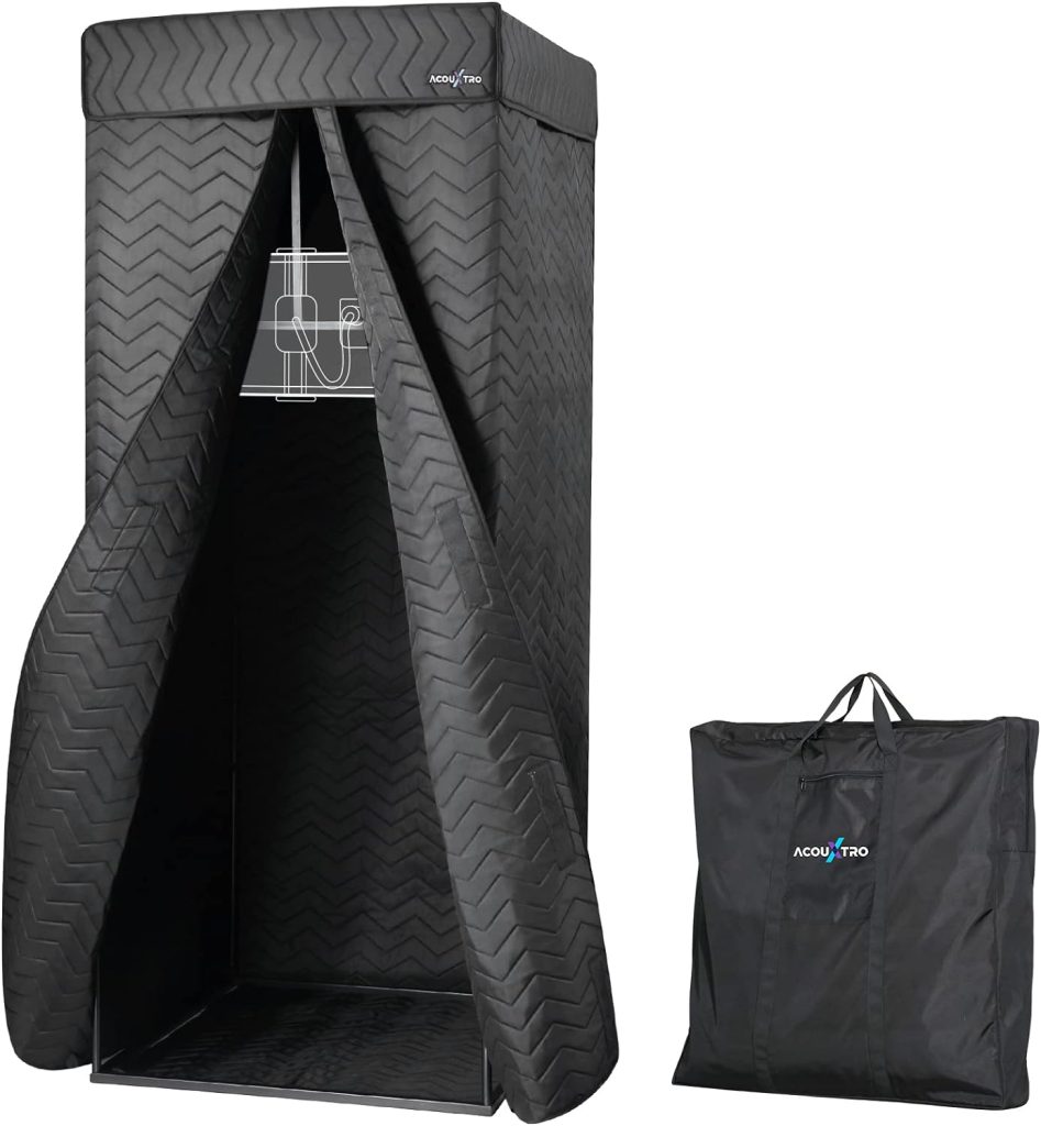 Portable Vocal Booth for Recording, Sound Isolation Booth Room, Home Studio Booth, 360 Degree Isolation Shield, Soundproof Booth for Home Studio, Music Recording, Podcasting, Acoustical Treatments