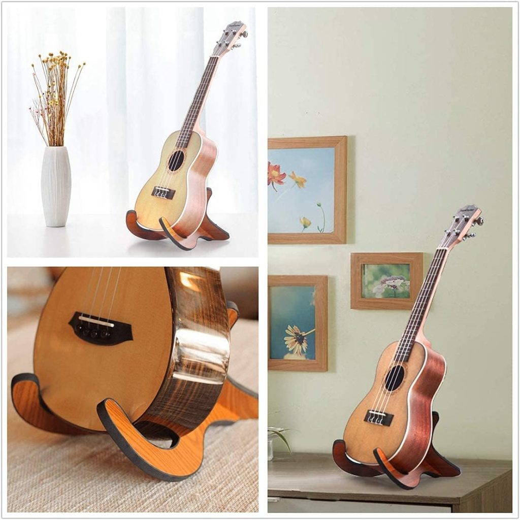 Portable Wooden Ukelele Stand Holder,Aebor Portable Wood Ukulele Stand for Small Guitar, Violin, Banjo, Mandolin