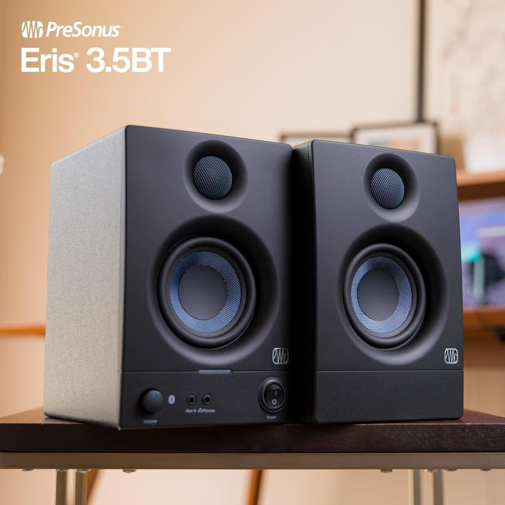 PreSonus Eris 3.5 Gen 2 — 3.5-inch Powered Desktop Speakers for Multimedia, Gaming, Studio-Quality Music Production, 50W Power
