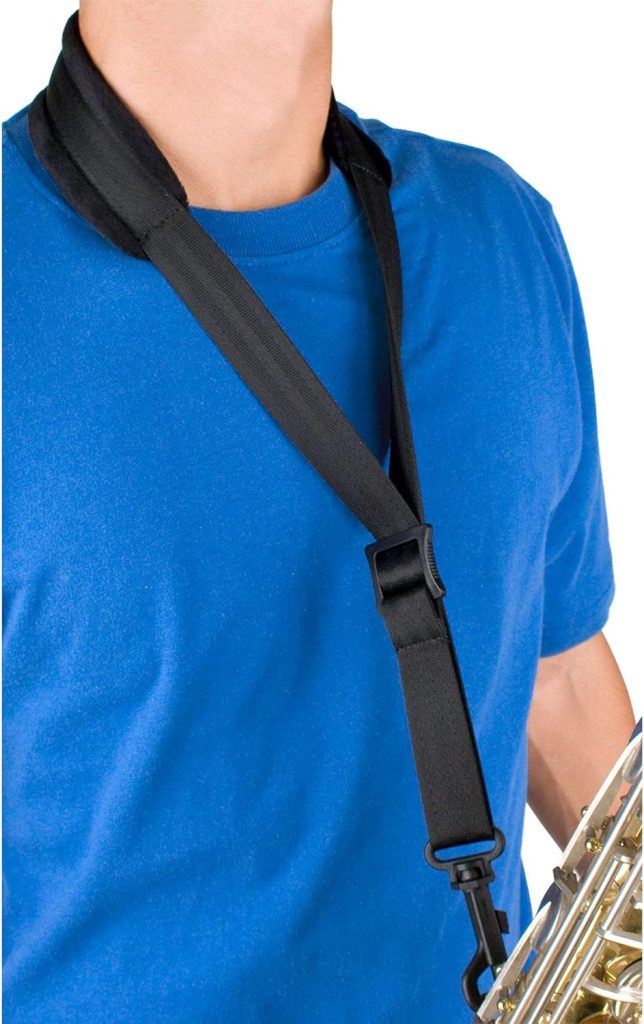 Pro Tec A310P 22-Inch Regular Padded Saxophone Neck Strap with Swivel Snap Black