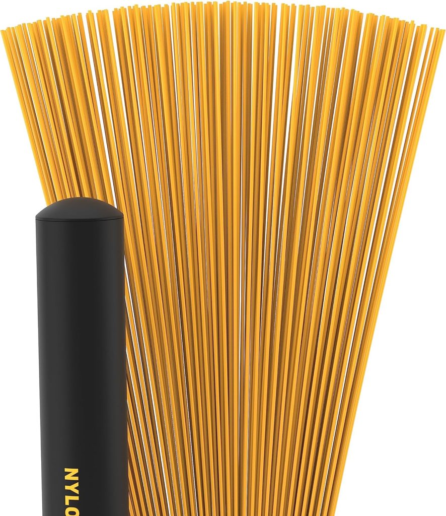 ProMark Light Nylon Brush 5B - Yellow - Jazz Brush - Wire Brush for Snare Drums - Nylon Drum Brush
