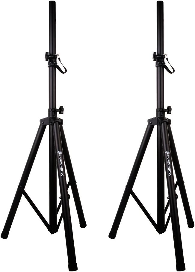 PRORECK Tripod Speaker Stands Pair for Dj/PA Speaker System Adjustable Height from 4 feet to 6 feet