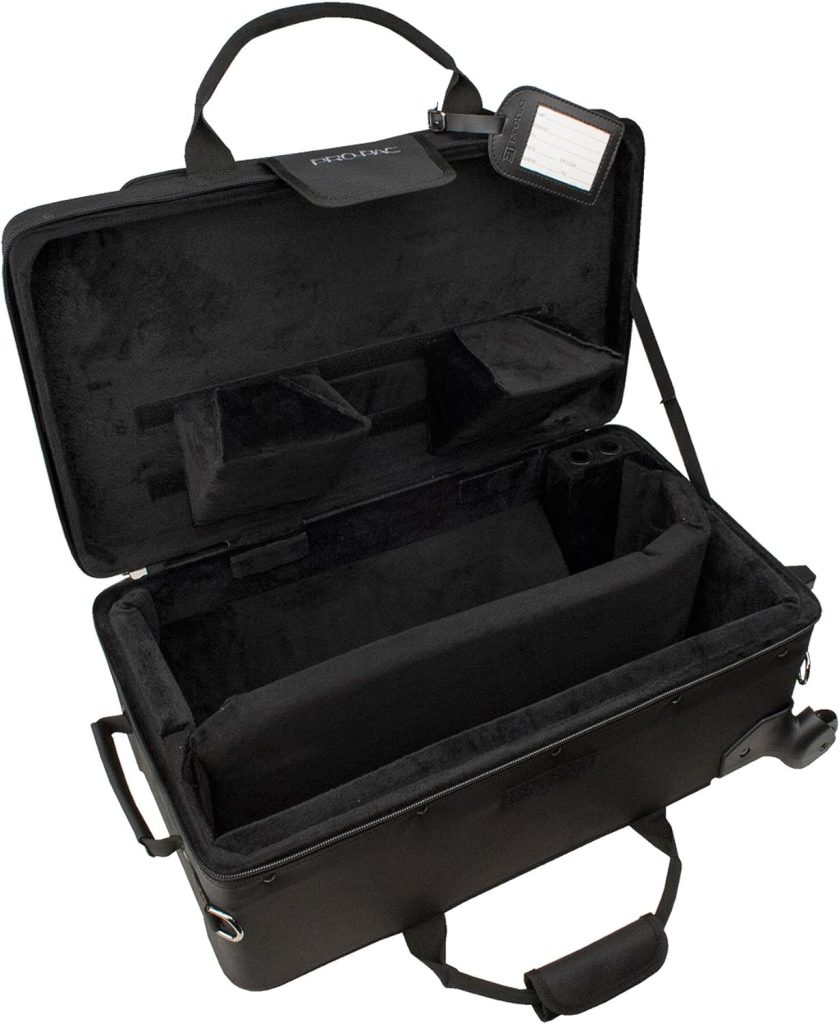 ProTec Trumpet/Auxiliary Combo PRO PAC Case with Wheels, Model PB301VAX,Black