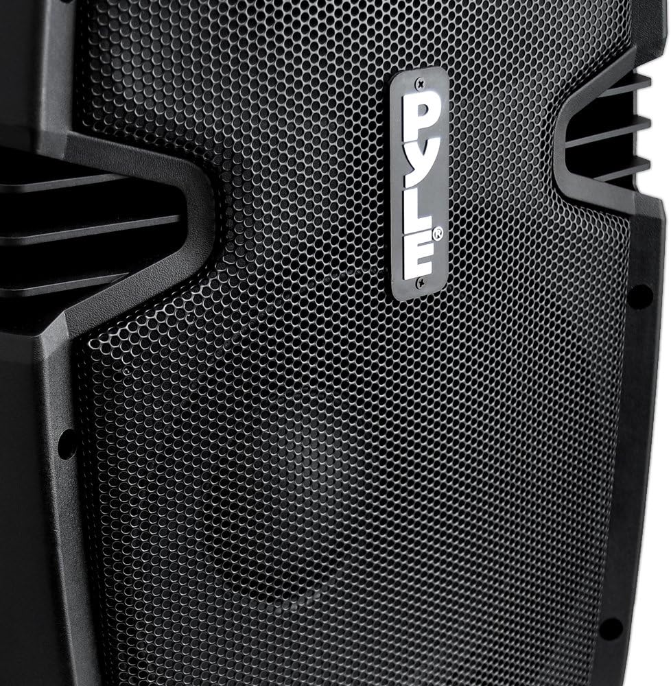 PYLE-PRO Powered Active PA Loudspeaker Bluetooth System - 10 Inch Bass Subwoofer Monitor Speaker and Built-in USB for MP3, DJ Party Stereo Amp Sub for Concert Audio or Band Music-PPHP1037UB, Black