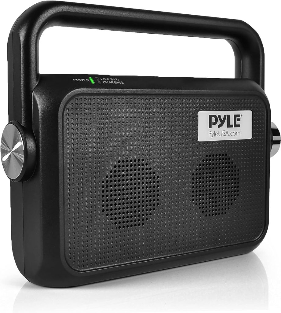 Pyle Wireless Portable Speaker Soundbox - 2.4ghz Full Range Stereo Sound Digital TV MP3 iPod Analog Cable  Digital Optical w/Headset Jack Voice Enhancing Audio Hearing Assistance - PTVSP18BK