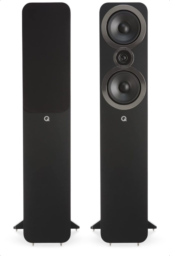 Q Acoustics 3050i Floorstanding Speaker Carbon Black (Price displayed is for 1 Unit, for Complete Pair Please Order 2 Units) Stereo Speakers for Surround Sound/Home Theater
