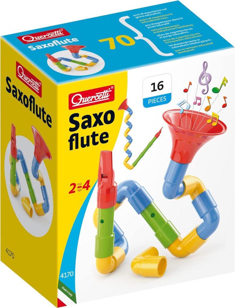 Quercetti Saxoflute – 16 Piece Build Your Own Instrument Set