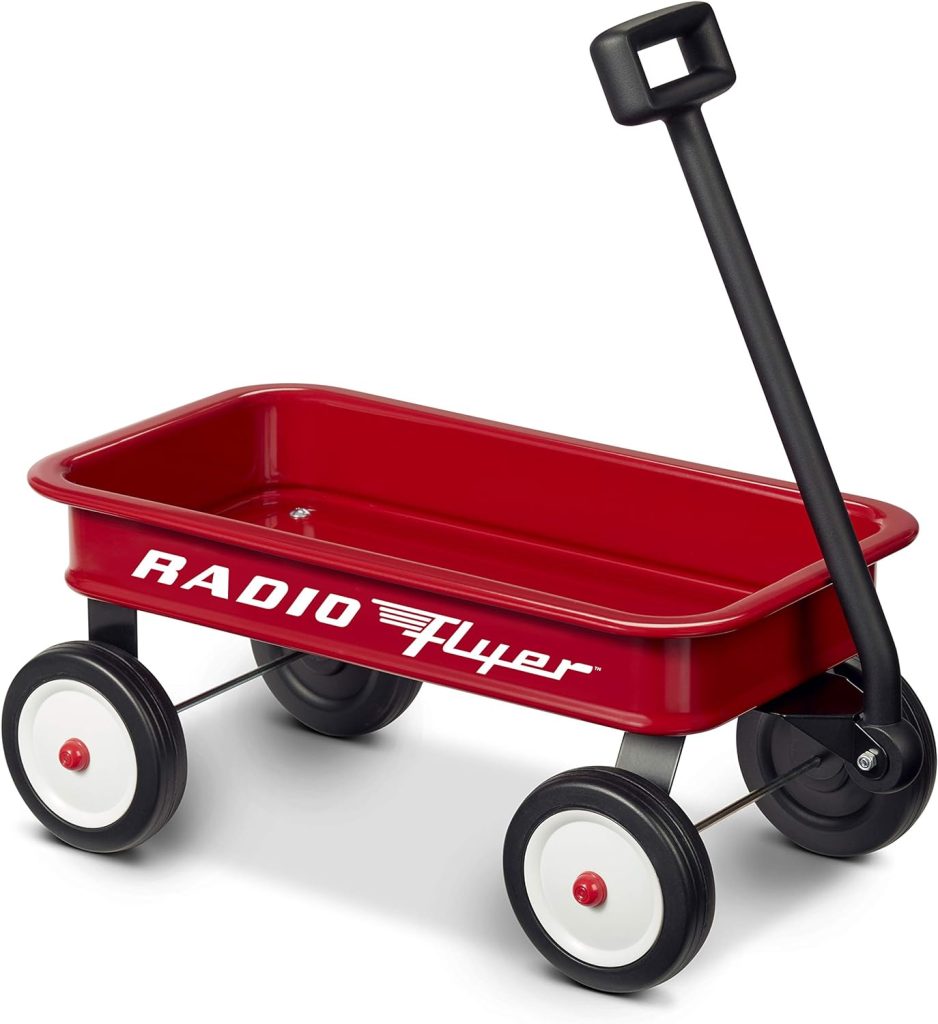 Radio Flyer 16.5” Retro Toy Wagon (Amazon Exclusive), Red Wagon Toy for Ages 1.5+