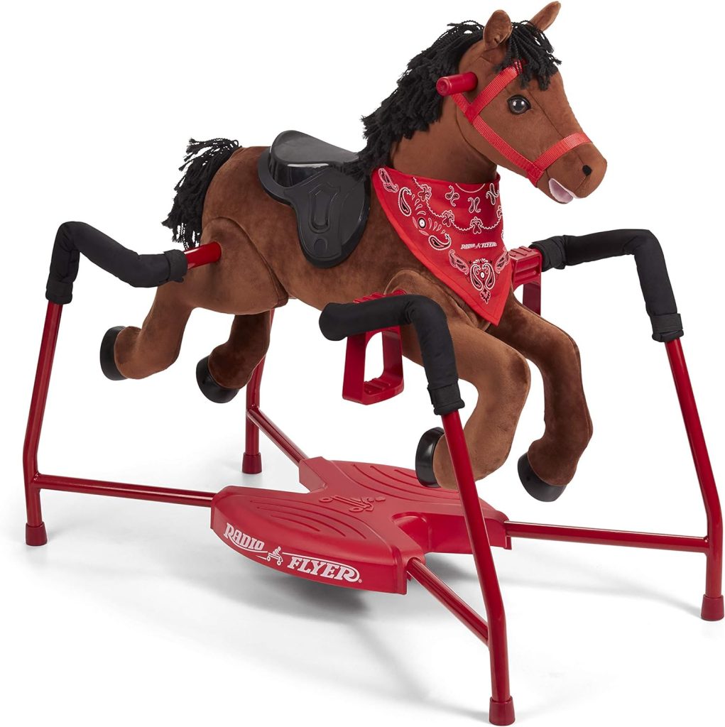 Radio Flyer Chestnut Plush Interactive Riding Horse Kids Ride On Toy, Toddler Ride On Toy For Ages 2-6 Years