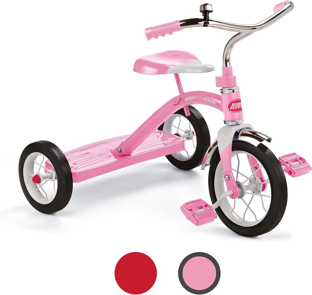 Radio Flyer Classic Pink 10 Tricycle, Toddler Trike, Tricycle for Toddlers Age 2-5, Toddler Bike