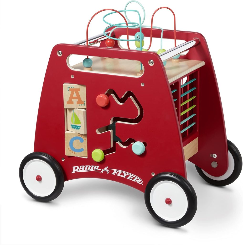 Radio Flyer Deluxe Push  Play Cube Walker, Walker Toy for Ages 1-3