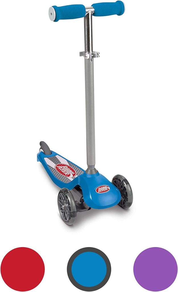 Radio Flyer Lean N Glide Scooter with Light Up Wheels Vehicle (549X), Red