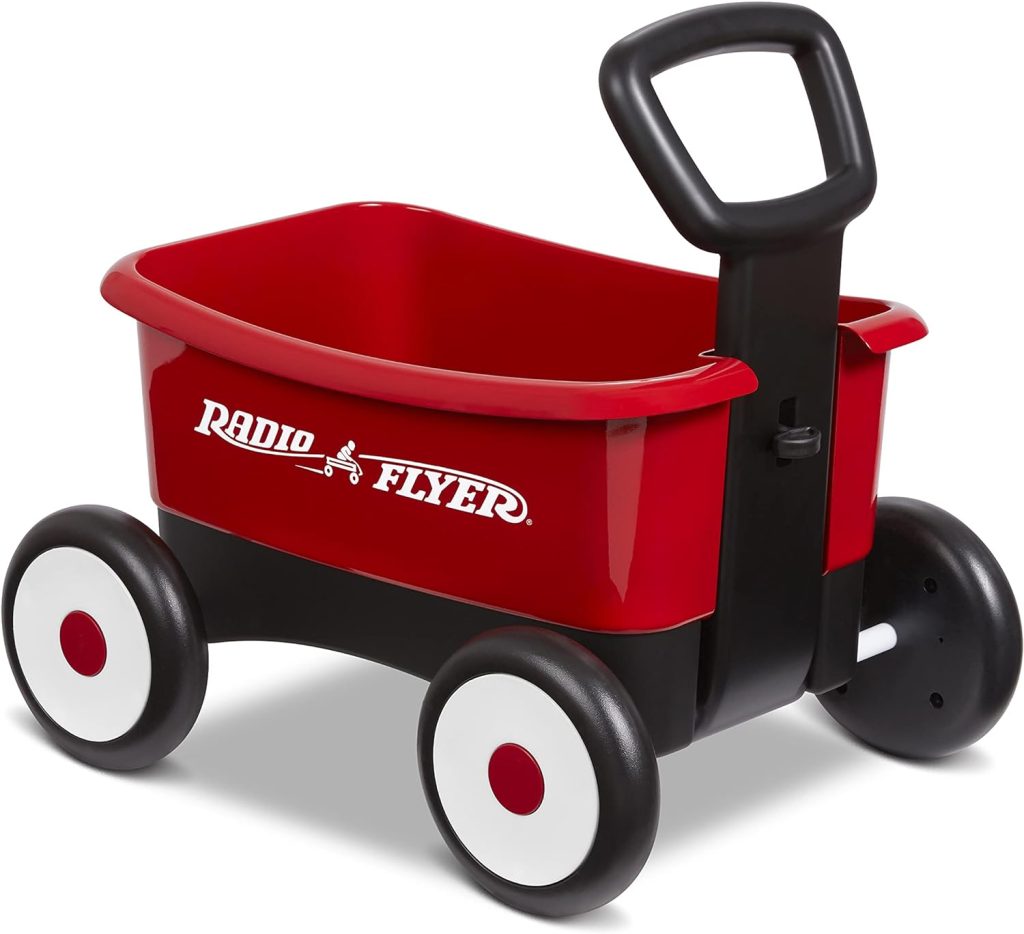 Radio Flyer Push  Pull Walker Wagon, 2-in-1 Wagon, Ages 1-4, Red Walker Toy