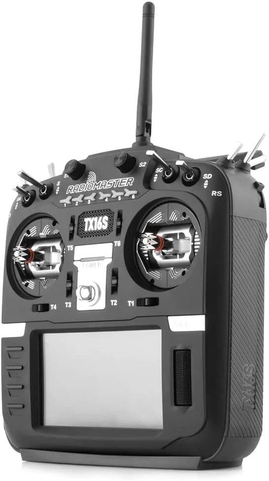 RadioMaster TX16S MKII 2.4GHz 16CH Radio Transmitter - Multi-Protocol w/ AG01 Gimbals - Black