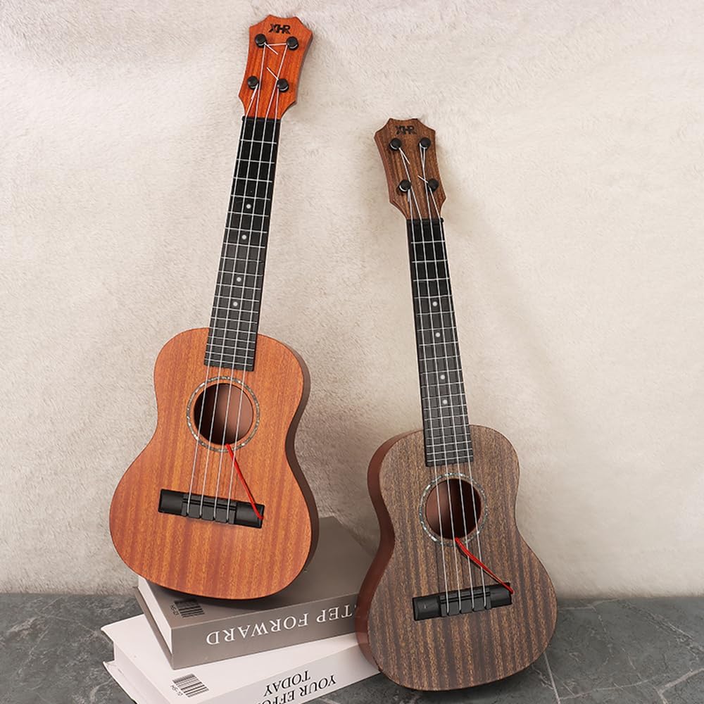 Raimy 17in Kids Ukulele Guitar - 4 Strings Mini Guitar Children Musical Instruments Educational Toys with Picks for Toddler Kids Boys Girls Beginner (Burlywood)