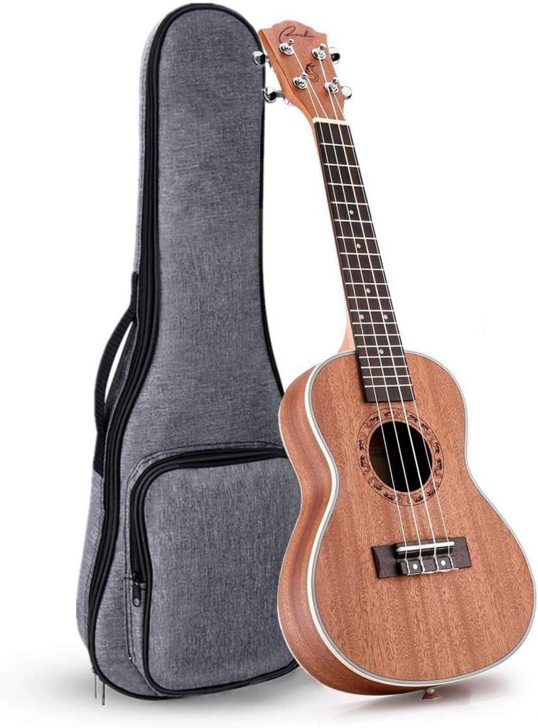 Ranch Left handed Concert Ukulele 23 inch Professional Wooden ukelele Instrument with Padded Ukele Gig Bag