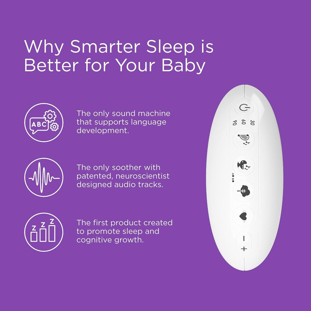 RAPTbaby™ Smarter Sleep Sound Machine: Neuroscientist-Developed to Support Baby’s Language Development  Sleep with Soothing  Brain-Building Soundtracks in 4 Genres: Classical, Lullaby, Nature, Womb