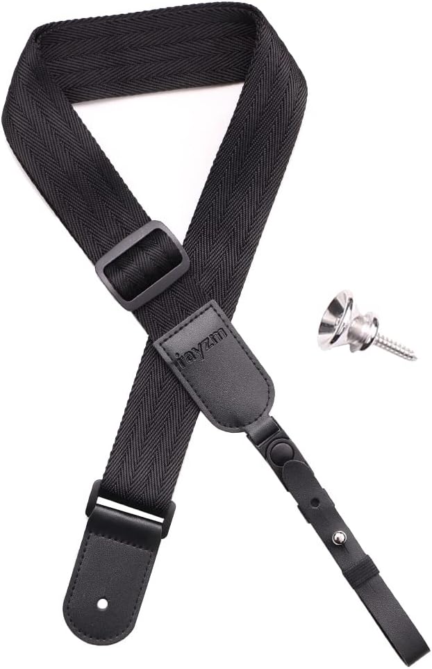 Rayzm Ukulele Strap, Soft Non-slip Nylon Shoulder Strap for Ukulele or Small Size Guitar, Length Adjustable, a Metal End-Pin Included