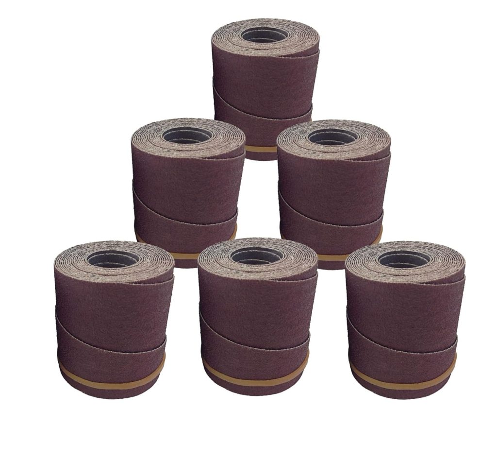 Ready-to-Wrap Sandpaper Rolls | 120 Grit | 6 Pack | for Jet  Performax 22-44  22-44 Plus/Pro Drum Sanders by Monarch Industrial