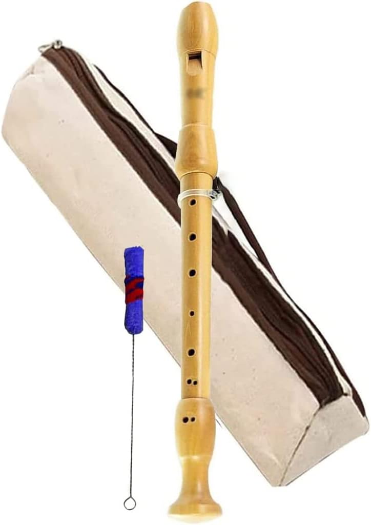 Recorders Instrument, German Recorders 8 Holes for Beginners, Baroque Recorders 3 Piece for Professional, Maple Wood F Key Alto Flute Instrument, with Cleaning Stick,Storage Bag