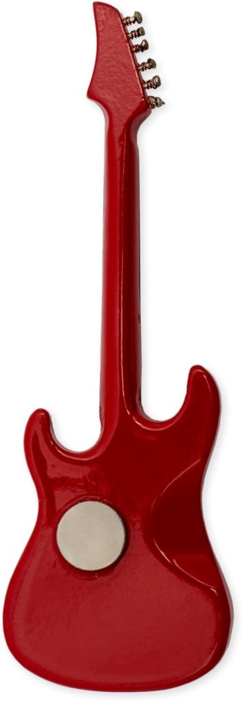 Red Electric Guitar Miniature Replica Magnet, Size 4 inch