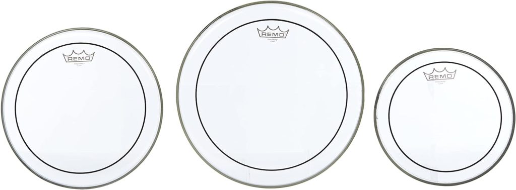 Remo PP-0920-PS Pinstripe Clear Tom Drumhead Pack - 10, 12  14
