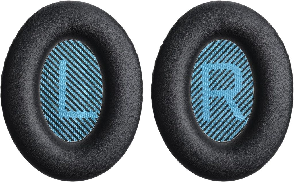 Replacement Ear-Pads for Bose QuietComfort QC 2 15 25 35 Ear Cushions for QC2 QC15 QC25 QC35 SoundLink/SoundTrue Around-Ear II AE2 Headphones (Black)