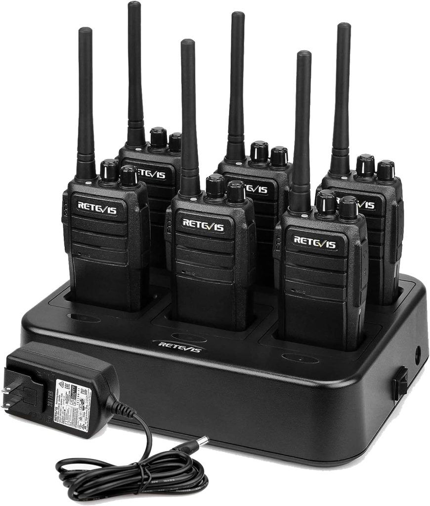 Retevis RT48 IP67 Waterproof Walkie Talkies for Adults,2 Way Radios Long  Range,with 6 Way Multi Unit Charger,VOX,SOS Alarm,Rugged Two Way Radio for