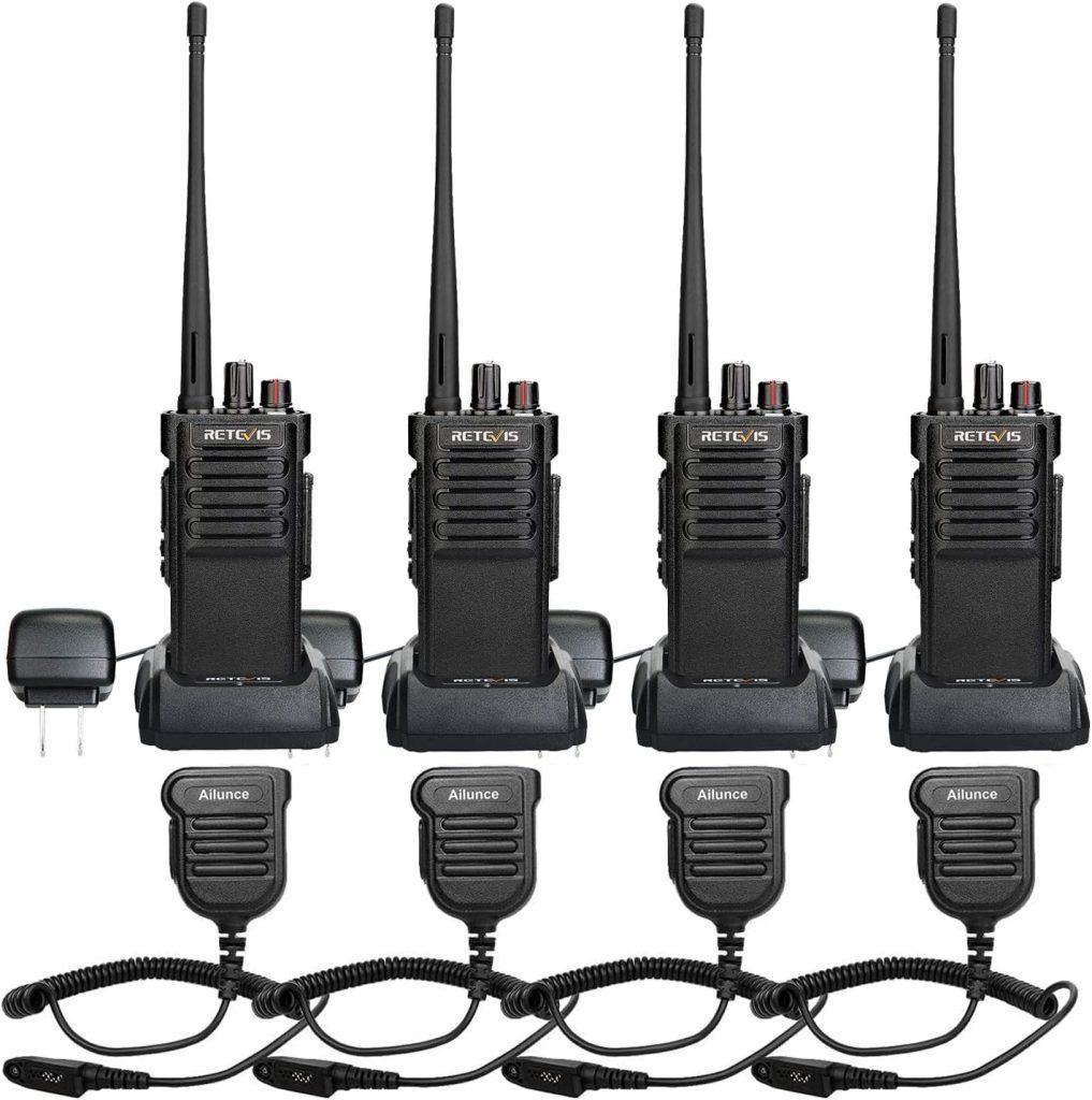 Retevis RT48 IP67 Waterproof Walkie Talkies for Adults,2 Way Radios Long  Range,with 6 Way Multi Unit Charger,VOX,SOS Alarm,Rugged Two Way Radio for