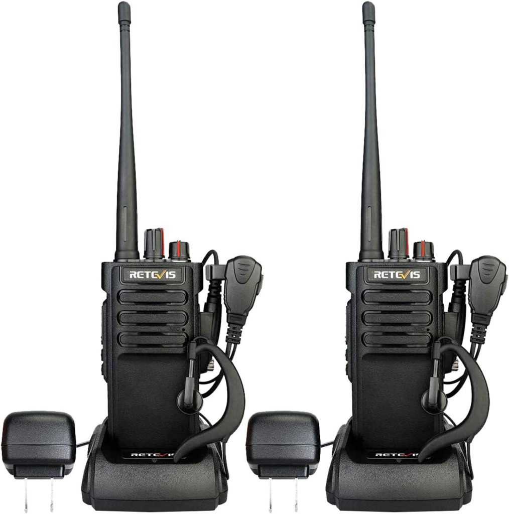 Retevis RT29 Military Grade Walkie Talkies Long Range,Heavy Duty 2 Way Radio with 3200mAh Rechargeable,Emergency Walkie Talkies Adults with Earpiece(2 Pack)