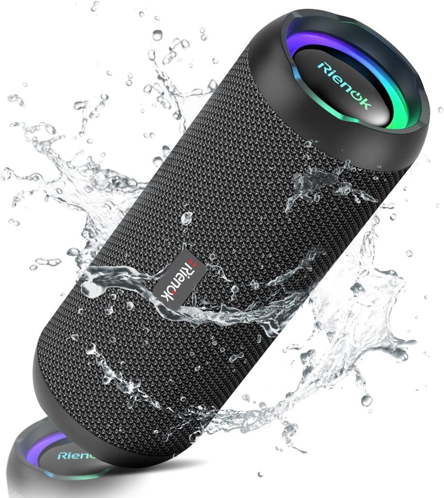RIENOK Portable Bluetooth Speaker 30W Dual Pairing True Wireless Stereo HD Sound IPX7 Waterproof Outdoor Sport Shower Wireless Speaker Bluetooth 5.3 for Home Party