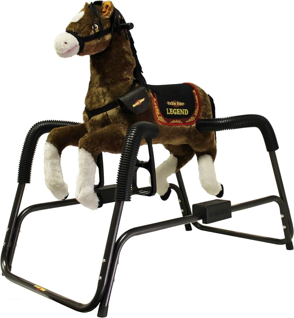 Rockin Rider Legend Animated Plush Spring Horse , Brown Large