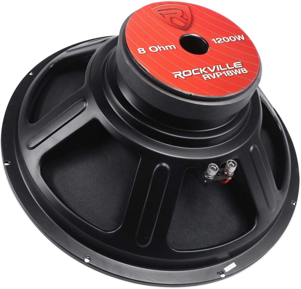 Rockville 2 RVP18W8 2400w 18 Pro Subwoofers 8-Ohm Raw Sub Woofers 90 Oz Magnets