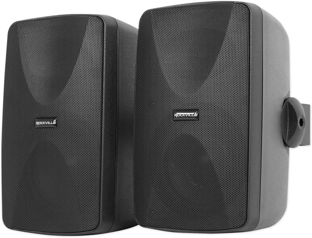 Rockville (6) Black 5.25 Commercial Wall Speakers+Receiver for Restaurant/Office/Cafe/Bar