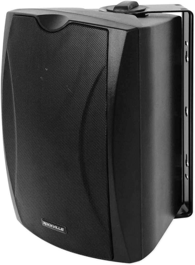 Rockville 70V 5.25 IPX55 Commercial Indoor/Outdoor Wall Speaker - Black (WET-5B)