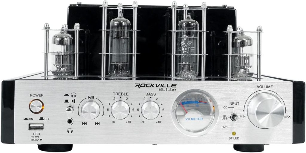 Rockville BluTube SG 70W Tube Amplifier/Home Theater Stereo Receiver W/Bluetooth